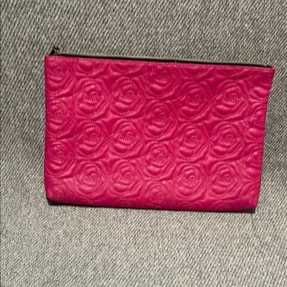 Betsey Johnson Pink Floral Embossed Laptop Bag